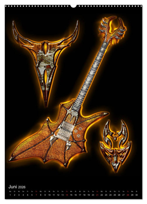 Heroische Gitarren (CALVENDO Wandkalender 2026)