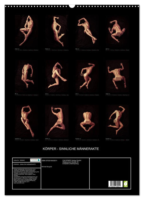 KÖRPER - SINNLICHE MÄNNERAKTE (CALVENDO Wandkalender 2026)