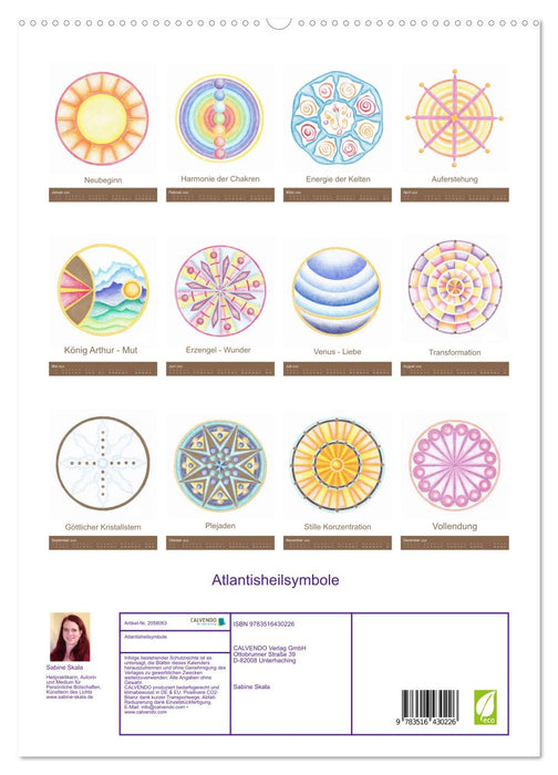 Atlantisheilsymbole (CALVENDO Premium Wandkalender 2026)