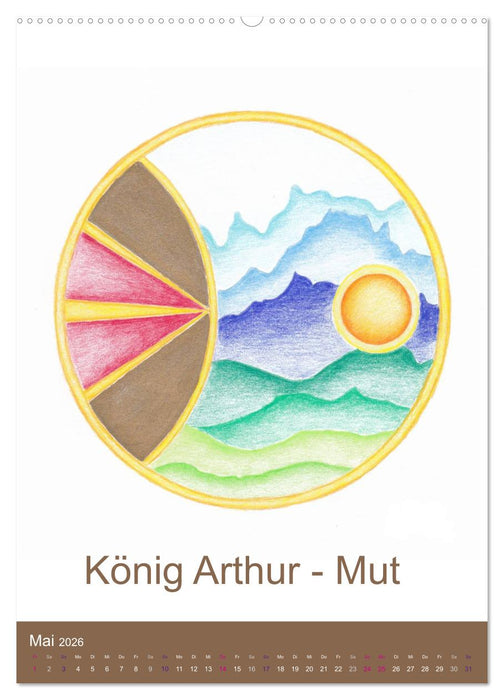 Atlantisheilsymbole (CALVENDO Premium Wandkalender 2026)