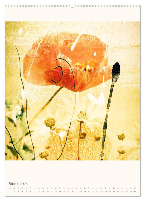 Blumige Fotomalerei (CALVENDO Wandkalender 2026)