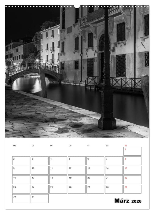 MONOCHROMES VENEDIG Klassische Momente (CALVENDO Premium Wandkalender 2026)