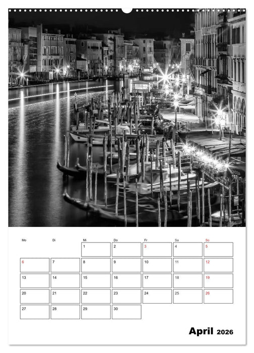 MONOCHROMES VENEDIG Klassische Momente (CALVENDO Premium Wandkalender 2026)