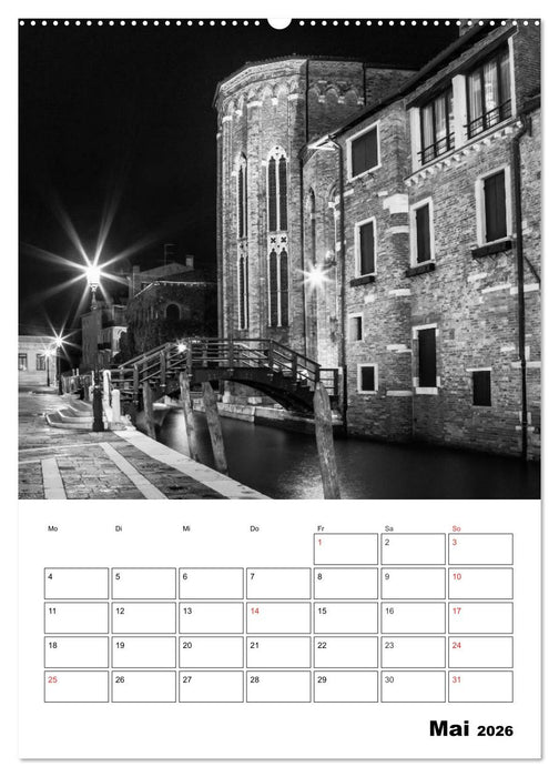 MONOCHROMES VENEDIG Klassische Momente (CALVENDO Premium Wandkalender 2026)