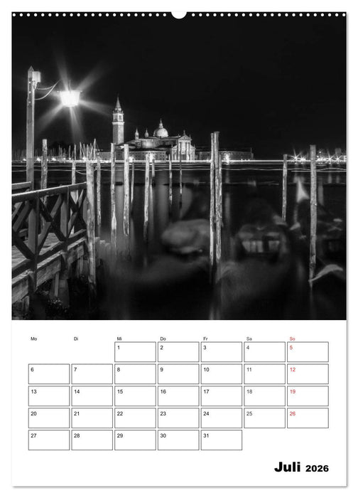 MONOCHROMES VENEDIG Klassische Momente (CALVENDO Premium Wandkalender 2026)