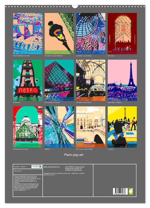 Paris pop-art (CALVENDO Wandkalender 2026)