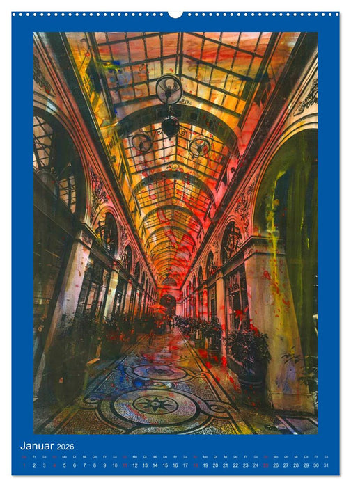 bemaltes Paris (CALVENDO Premium Wandkalender 2026)