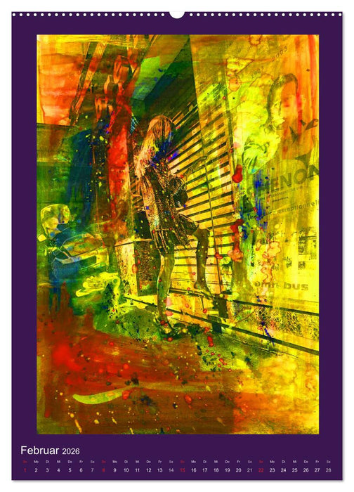 bemaltes Paris (CALVENDO Premium Wandkalender 2026)