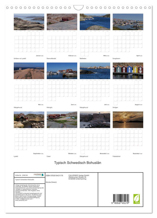 Typisch Schwedisch Bohuslän (CALVENDO Wandkalender 2026)