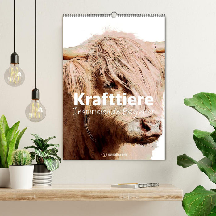 Krafttiere - Inspirierende Begleiter voller Magie und Seele (CALVENDO Wandkalender 2026)