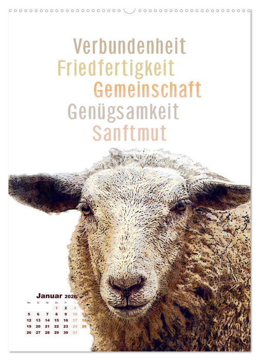 Krafttiere - Inspirierende Begleiter voller Magie und Seele (CALVENDO Wandkalender 2026)