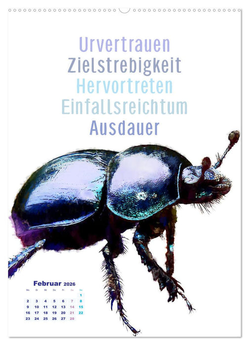 Krafttiere - Inspirierende Begleiter voller Magie und Seele (CALVENDO Wandkalender 2026)