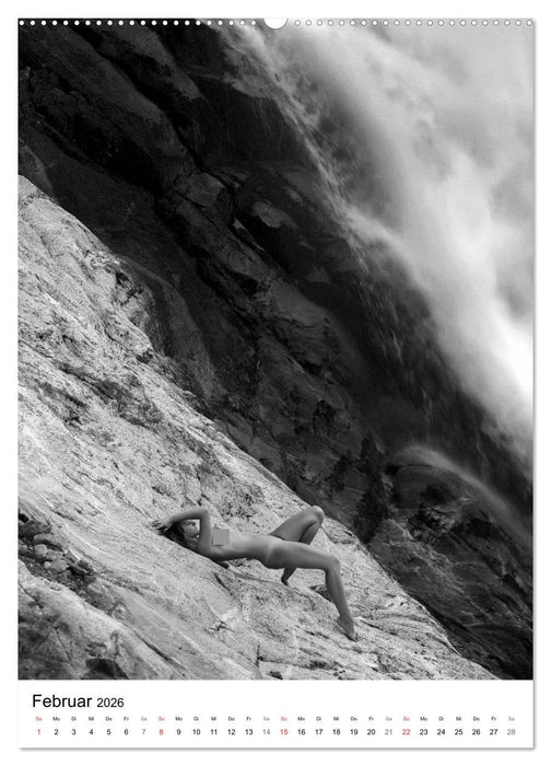 Akt am Wasserfall (CALVENDO Wandkalender 2026)