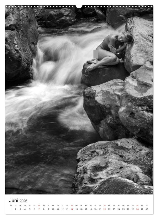Akt am Wasserfall (CALVENDO Wandkalender 2026)