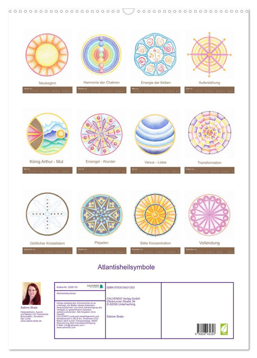 Atlantisheilsymbole (CALVENDO Wandkalender 2026)