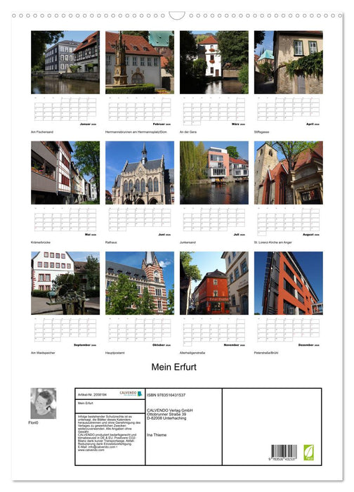 Mein Erfurt (CALVENDO Wandkalender 2026)