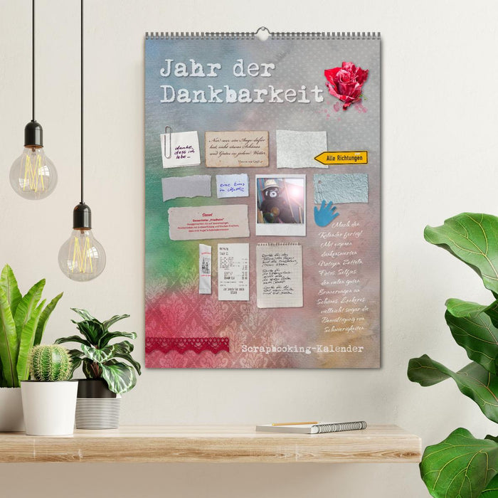 Jahr der Dankbarkeit – Scrapbooking-Kalender (CALVENDO Wandkalender 2026)