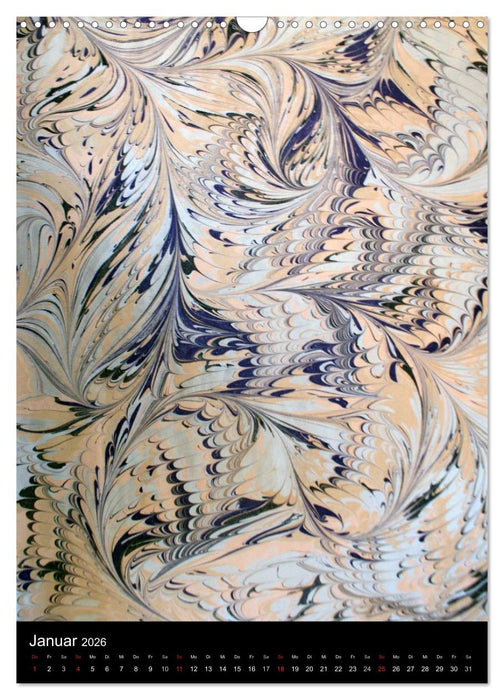 Ebru - Marmorieren auf Wasser (CALVENDO Wandkalender 2026)