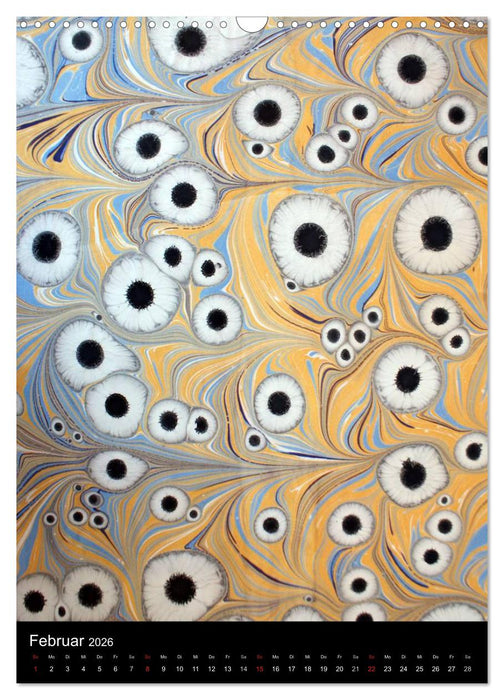 Ebru - Marmorieren auf Wasser (CALVENDO Wandkalender 2026)