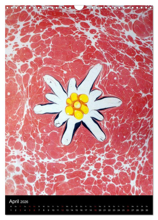 Ebru - Marmorieren auf Wasser (CALVENDO Wandkalender 2026)