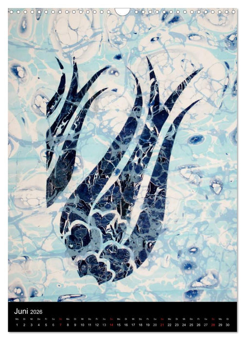 Ebru - Marmorieren auf Wasser (CALVENDO Wandkalender 2026)