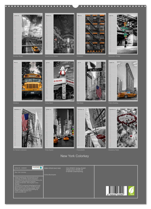 New York Colorkey (CALVENDO Premium Wandkalender 2026)