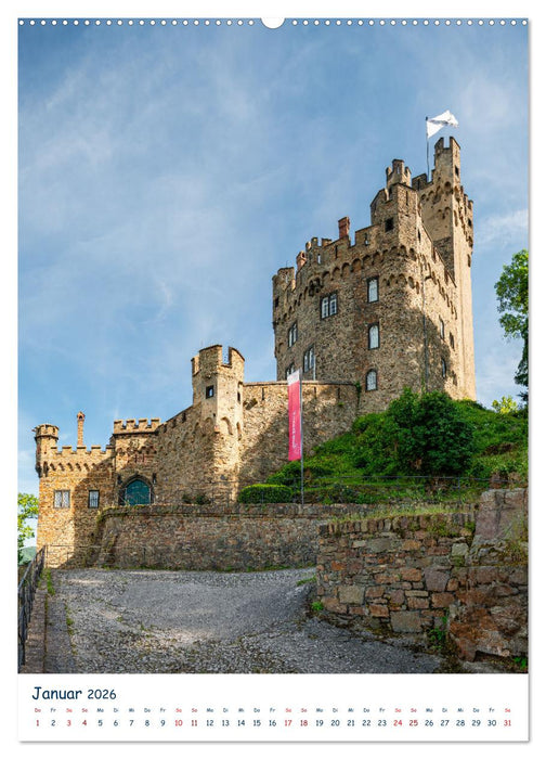 Burgen und Burgruinen am Mittelrhein (CALVENDO Premium Wandkalender 2026)