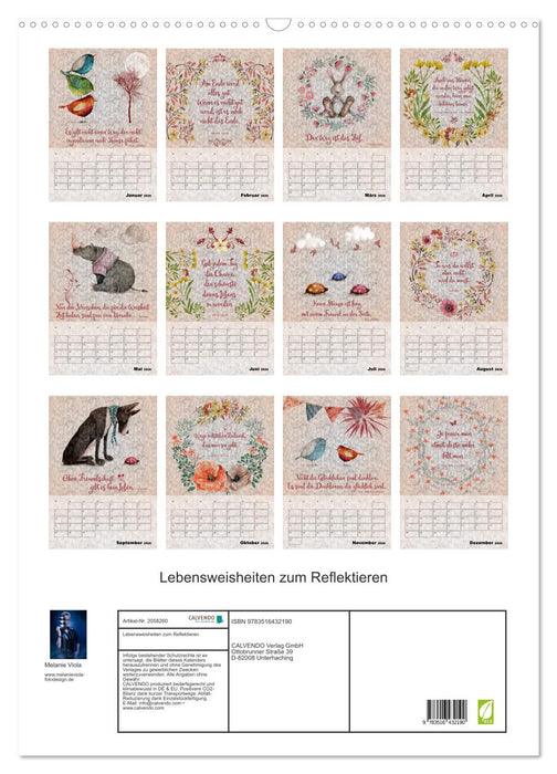 Lebensweisheiten zum Reflektieren (CALVENDO Wandkalender 2026)