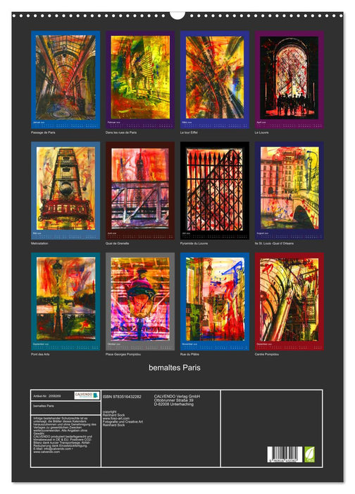 bemaltes Paris (CALVENDO Wandkalender 2026)