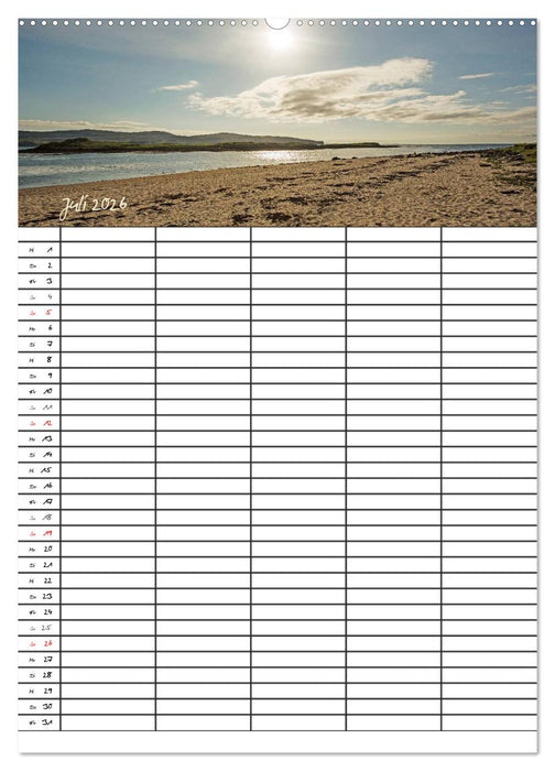 Isle of Skye - Schottlands Inseln - Familienplaner (CALVENDO Premium Wandkalender 2026)
