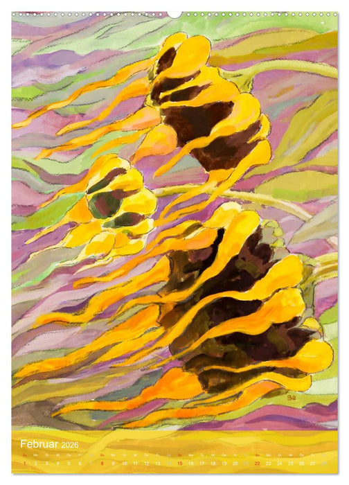 Karl Sock Blumenaquarelle (CALVENDO Wandkalender 2026)