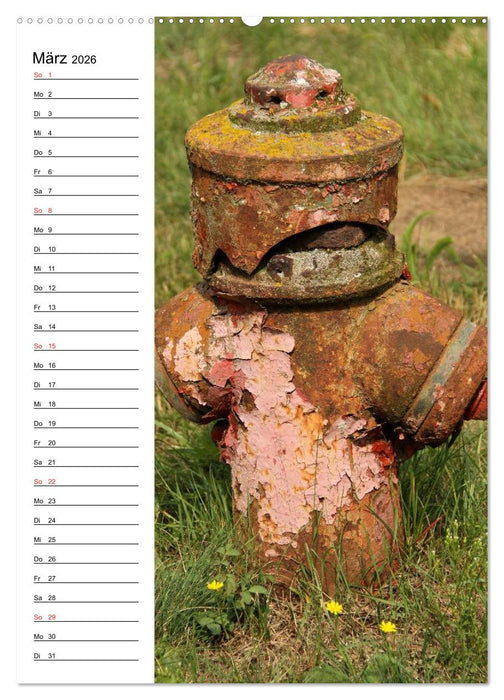 Nostalgie Hydranten (CALVENDO Premium Wandkalender 2026)
