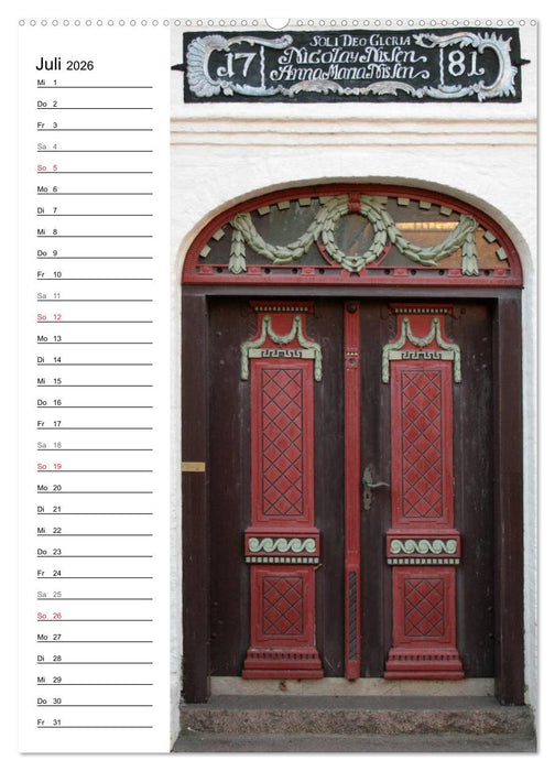 Alte Dänische Türen (CALVENDO Premium Wandkalender 2026)