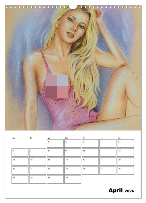 Akt und Dessous - Handgemalte Kunst (CALVENDO Wandkalender 2026)