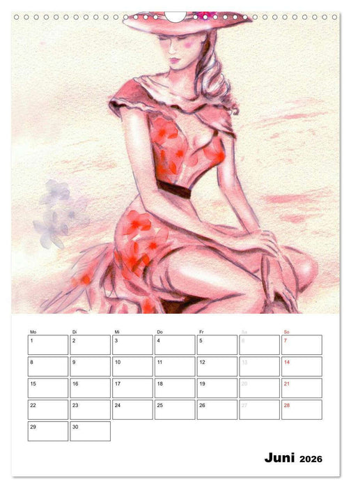 Akt und Dessous - Handgemalte Kunst (CALVENDO Wandkalender 2026)