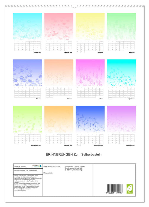ERINNERUNGEN Zum Selberbasteln (CALVENDO Premium Wandkalender 2026)