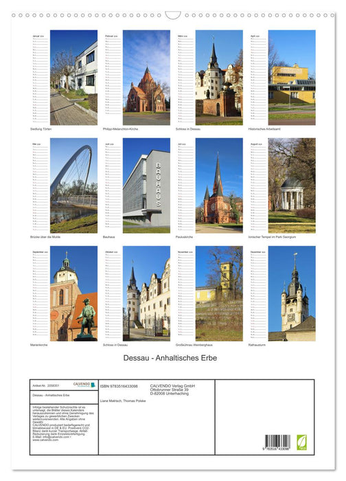 Dessau - Anhaltisches Erbe (CALVENDO Wandkalender 2026)