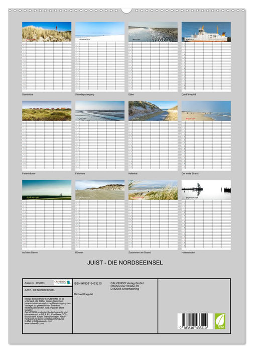 JUIST - DIE NORDSEEINSEL (CALVENDO Premium Wandkalender 2026)