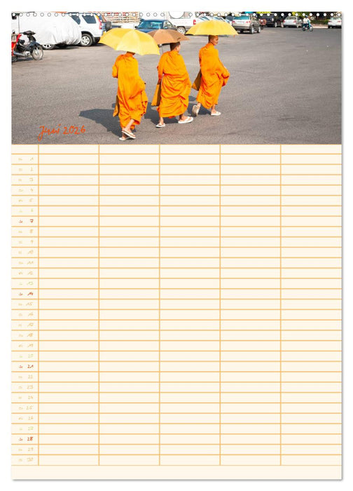 EXOTISCHES SÜDOSTASIEN - Familienplaner 2026 (CALVENDO Premium Wandkalender 2026)