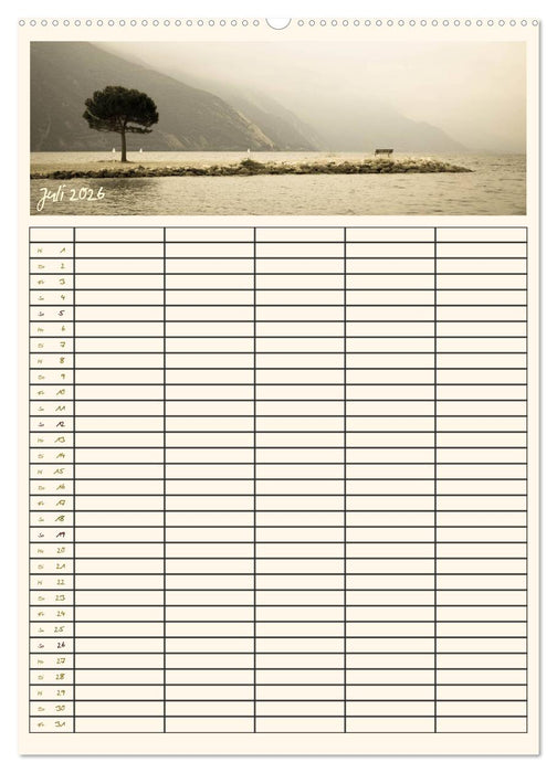 Der Gardasee im Norden - Familienplaner 2026 (CALVENDO Premium Wandkalender 2026)