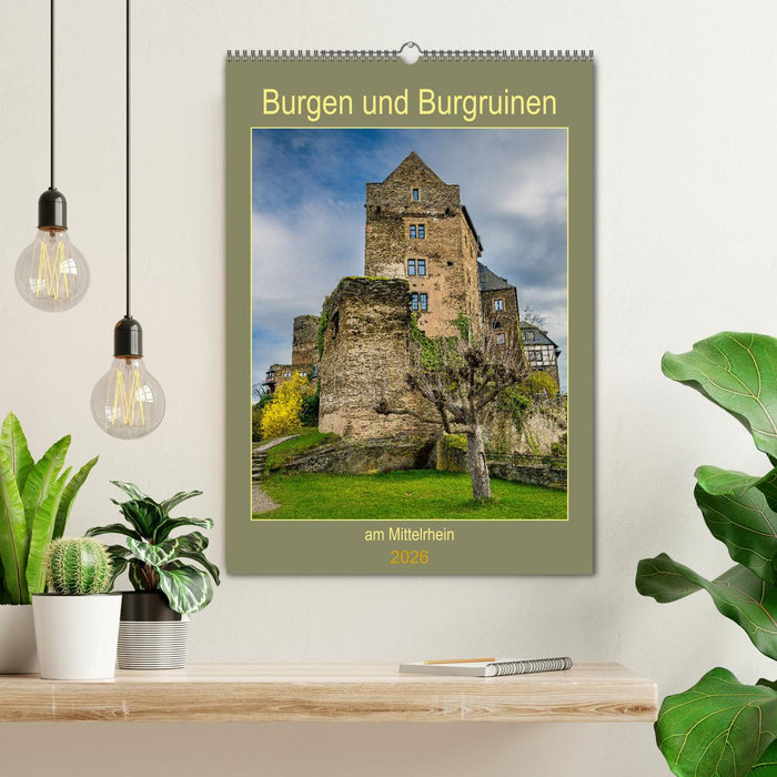 Burgen und Burgruinen am Mittelrhein (CALVENDO Wandkalender 2026)