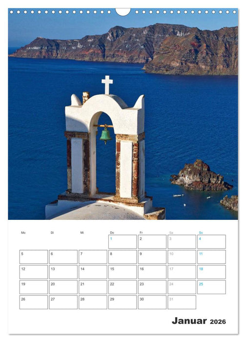 Santorin - Trauminsel Griechenlands (CALVENDO Wandkalender 2026)