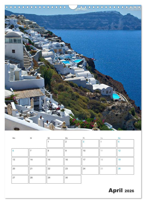 Santorin - Trauminsel Griechenlands (CALVENDO Wandkalender 2026)