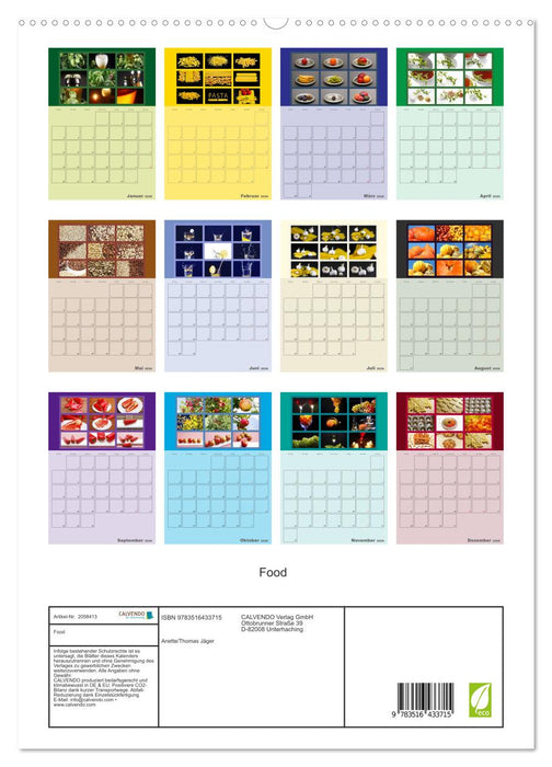 Food (CALVENDO Premium Wandkalender 2026)