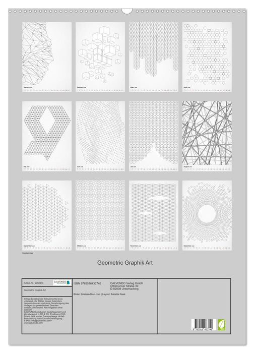 Geometric Graphik Art (CALVENDO Wandkalender 2026)
