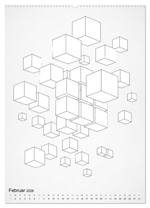 Geometric Graphik Art (CALVENDO Wandkalender 2026)