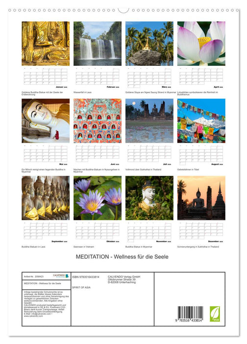 MEDITATION - Wellness für die Seele (CALVENDO Premium Wandkalender 2026)