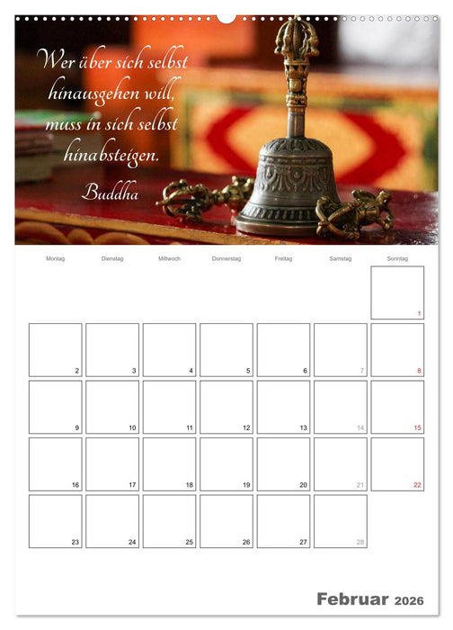 Harmonie und Freude Buddhistische Weisheiten 2026 (CALVENDO Premium Wandkalender 2026)