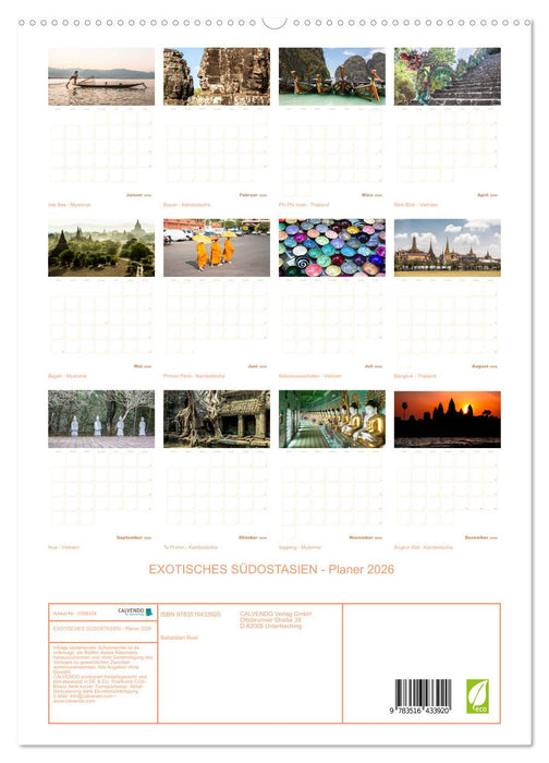 EXOTISCHES SÜDOSTASIEN - Planer 2026 (CALVENDO Premium Wandkalender 2026)