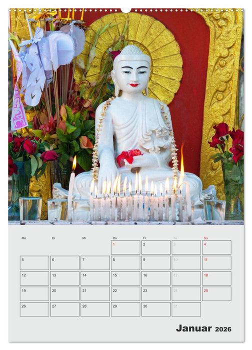 BUDDHA - Das sanfte Lächeln (CALVENDO Premium Wandkalender 2026)